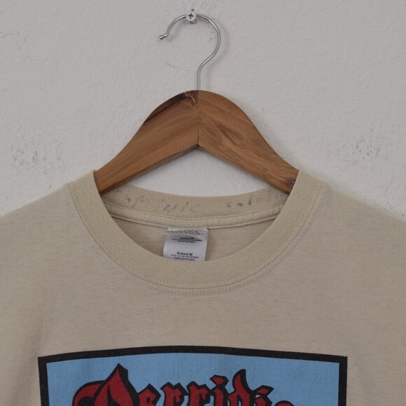 Vintage 00s Beige Scop Neck Tee - Perridise Valley Brand, Potato Festival - Picture 6 of 9